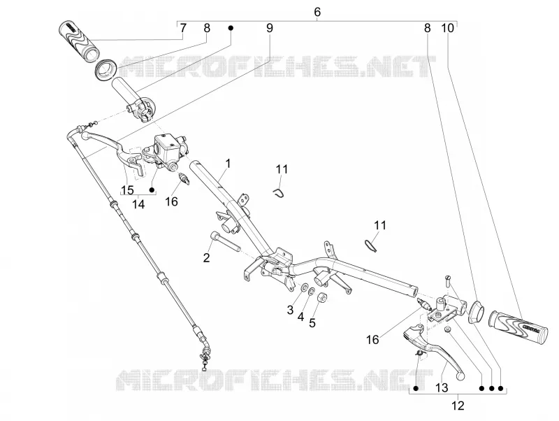 Handlebars - Master cil. PIAGGIO PIAGGIO-SCOOTER 50 LIBERTY 2017  Liberty iGet 4T 3V