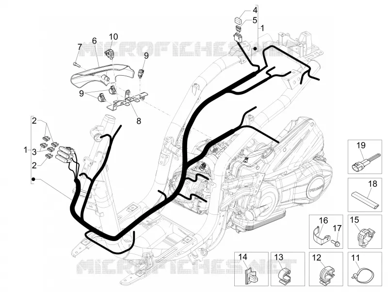 Main cable harness PIAGGIO PIAGGIO-SCOOTER 50 LIBERTY 2017  Liberty iGet 4T 3V
