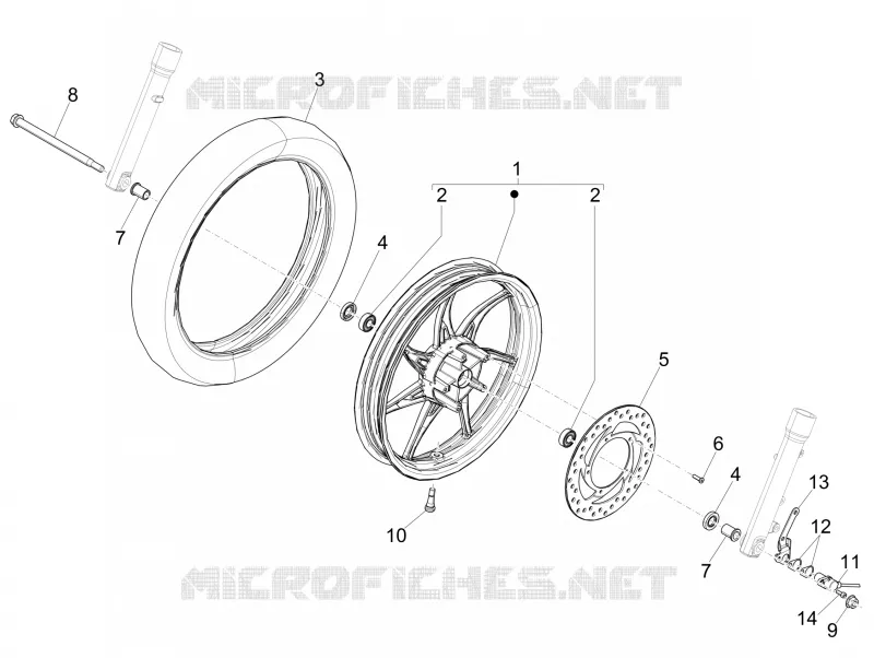 Front wheel PIAGGIO PIAGGIO-SCOOTER 50 LIBERTY 2016  Liberty iGet 4T 3V 25km/h