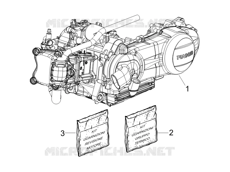 Engine, assembly PIAGGIO PIAGGIO-SCOOTER 125 MP3 2006  MP3