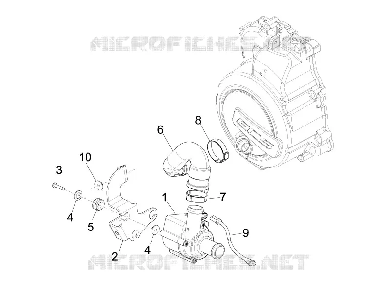 Cooler pump PIAGGIO PIAGGIO-SCOOTER 125 MP3 2009  MP3 ie