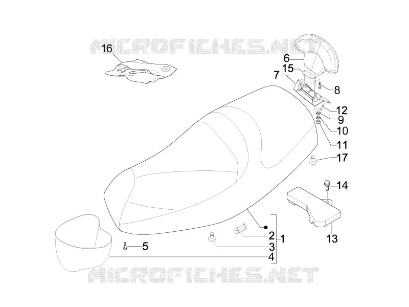 Saddle/seats PIAGGIO PIAGGIO-SCOOTER 125 MP3 2009  MP3 ie