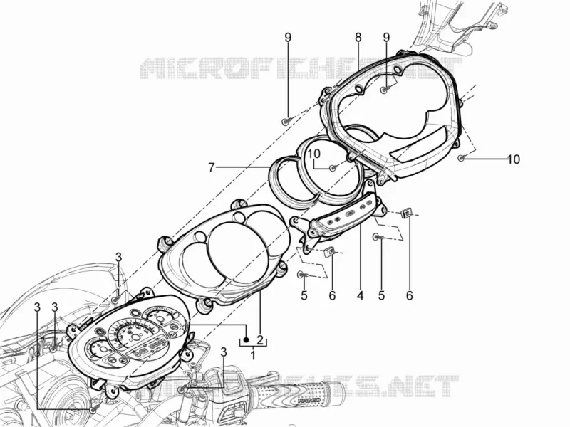 Meter combination - Cruscotto PIAGGIO PIAGGIO-SCOOTER 125 MP3 2011  MP3 YOUrban ERL