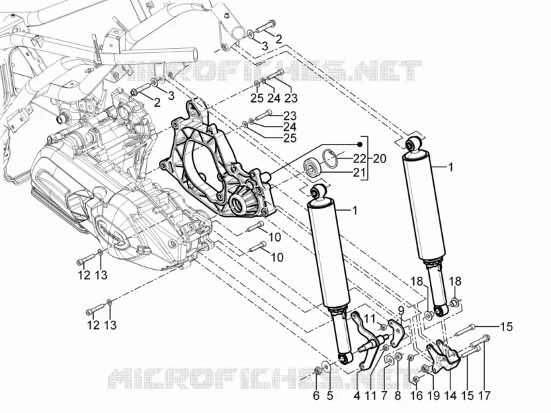 Rear suspension - Shock absorber/s PIAGGIO PIAGGIO-SCOOTER 125 MP3 2013  MP3 YOUrban ERL