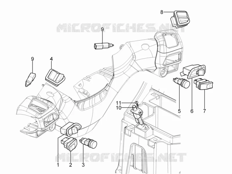 Selectors - Switches - Buttons PIAGGIO PIAGGIO-SCOOTER 125 MP3 2011  MP3 YOUrban ERL