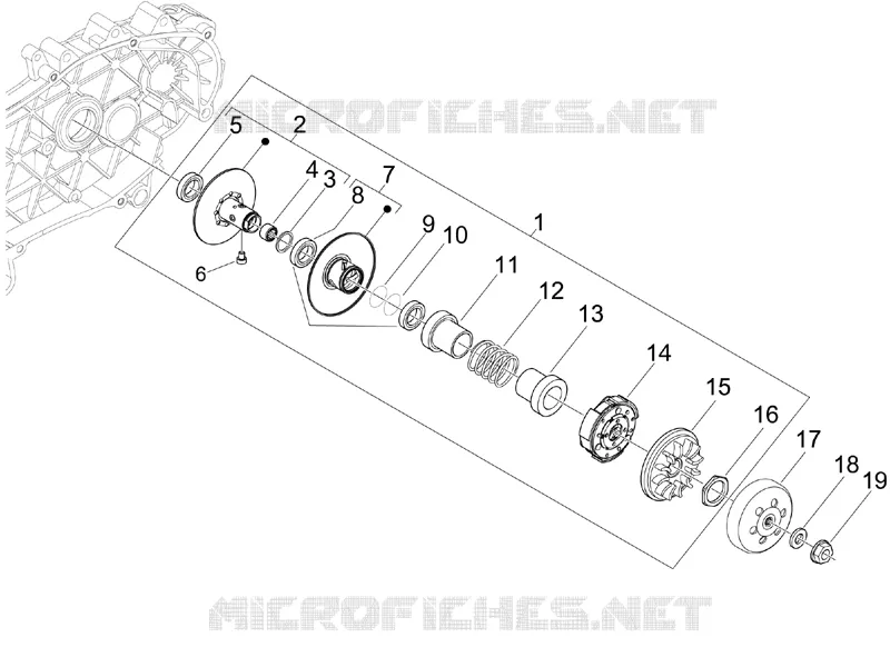 Driven pulley PIAGGIO PIAGGIO-SCOOTER 250 MP3 2009  MP3 ie LT