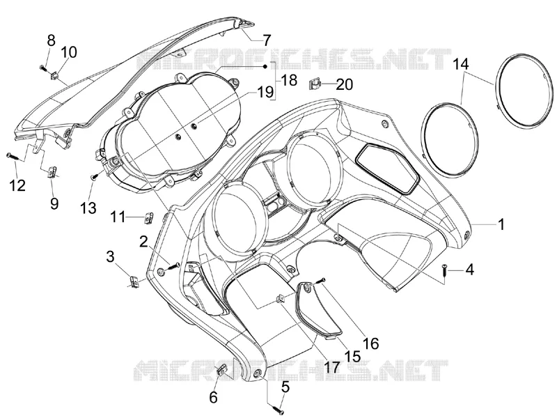 Meter combination - Cruscotto PIAGGIO PIAGGIO-SCOOTER 250 MP3 2008  MP3 ie LT
