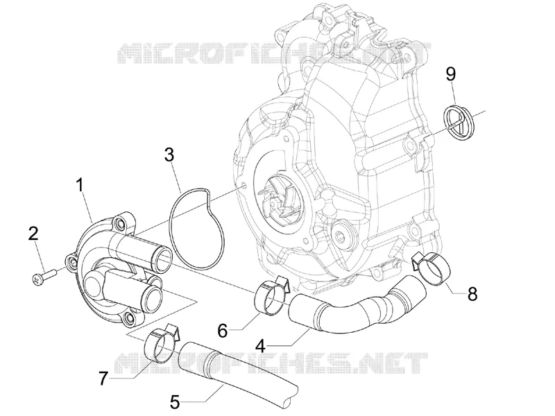Cooler pump PIAGGIO PIAGGIO-SCOOTER 250 MP3 2010  MP3 ie MIC