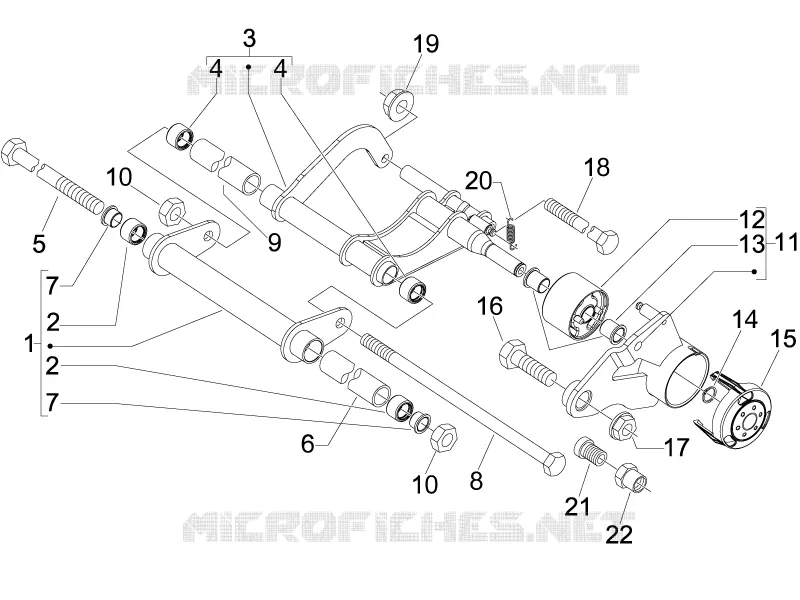 Swinging arm PIAGGIO PIAGGIO-SCOOTER 300 MP3 2011  MP3 4T 4V ie ERL Ibrido