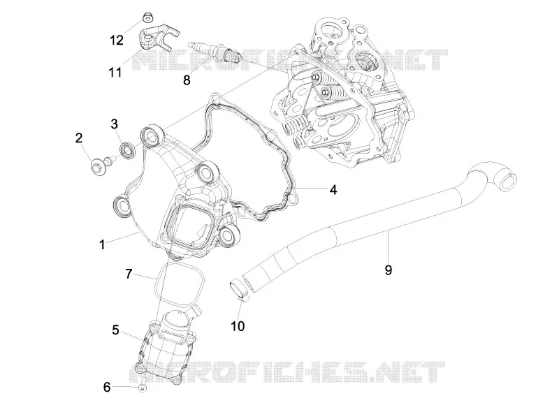 Cylinder head cover PIAGGIO PIAGGIO-SCOOTER 300 MP3 2010  MP3 ie LT - Sport