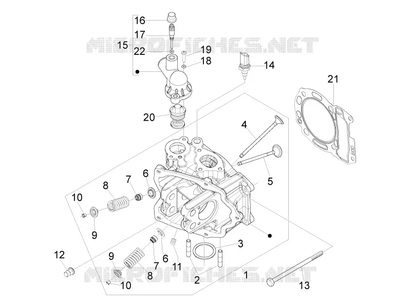 Head unit - Valve PIAGGIO PIAGGIO-SCOOTER 300 MP3 2011  MP3 ie LT Touring