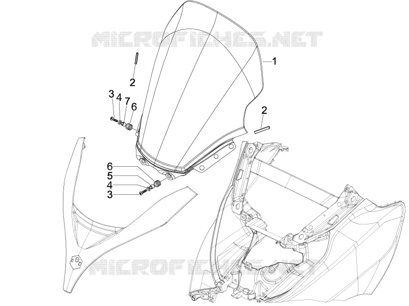 Windshield - Glass PIAGGIO PIAGGIO-SCOOTER 300 MP3 2010  MP3 ie MIC