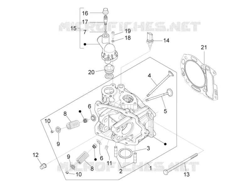 Head unit - Valve PIAGGIO PIAGGIO-SCOOTER 300 MP3 2012  MP3 ie Touring