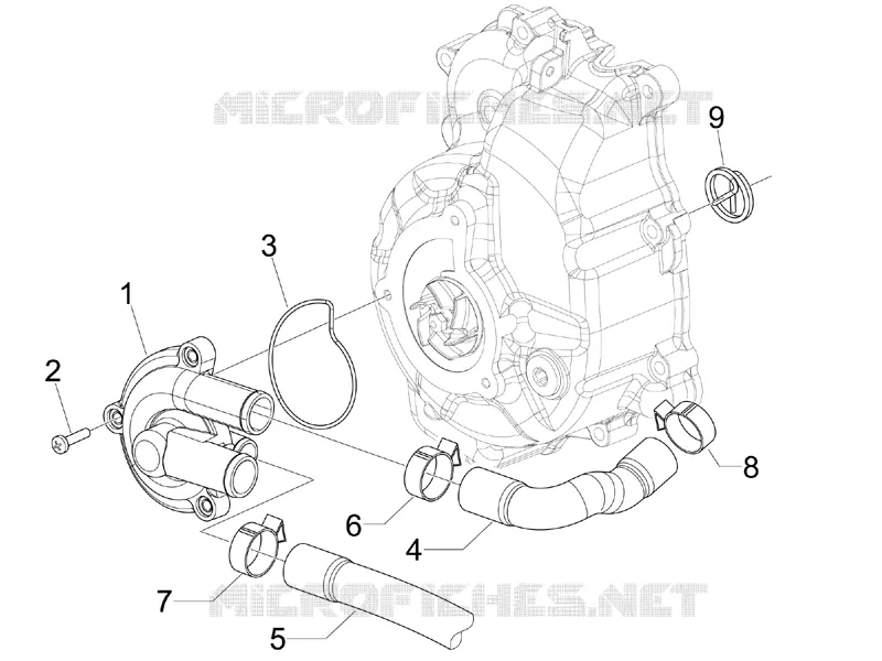 Cooler pump PIAGGIO PIAGGIO-SCOOTER 300 MP3 2016  MP3 LT ENJOY
