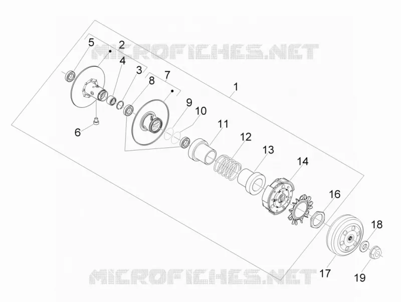 Driven pulley PIAGGIO PIAGGIO-SCOOTER 300 MP3 2014  MP3 YOUrban ERL