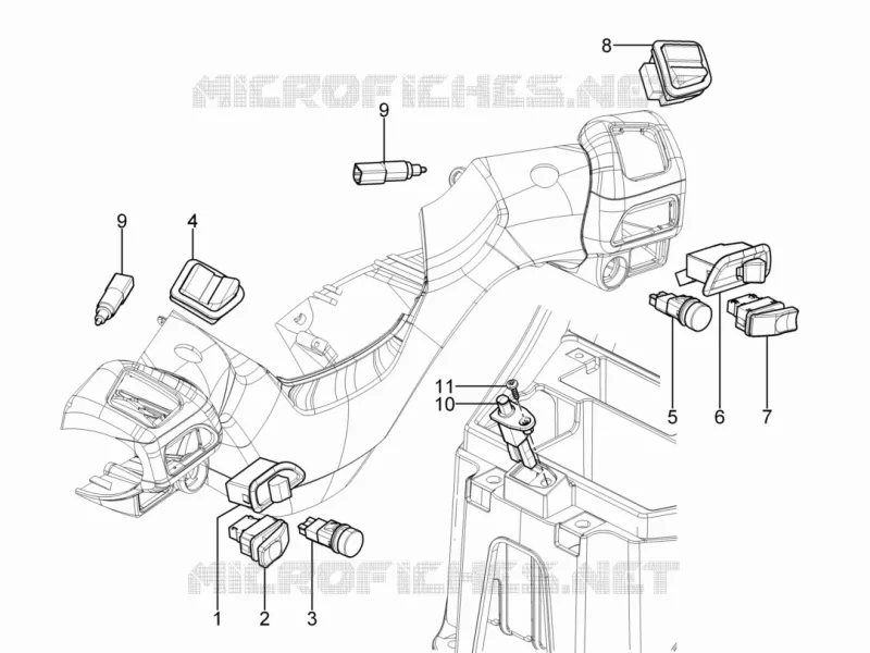 Selectors - Switches - Buttons PIAGGIO PIAGGIO-SCOOTER 300 MP3 2013  MP3 YOUrban ERL