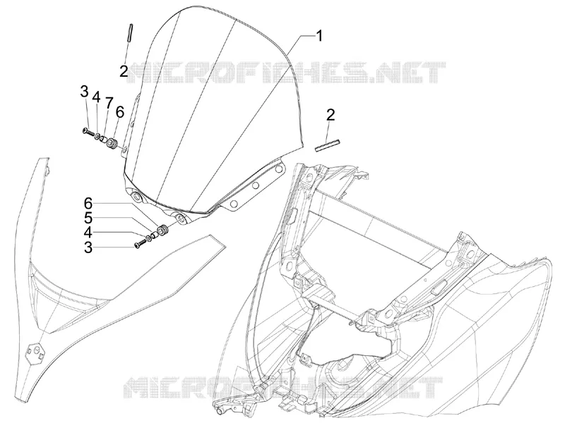 Windshield - Glass PIAGGIO PIAGGIO-SCOOTER 400 MP3 2007  MP3 ie