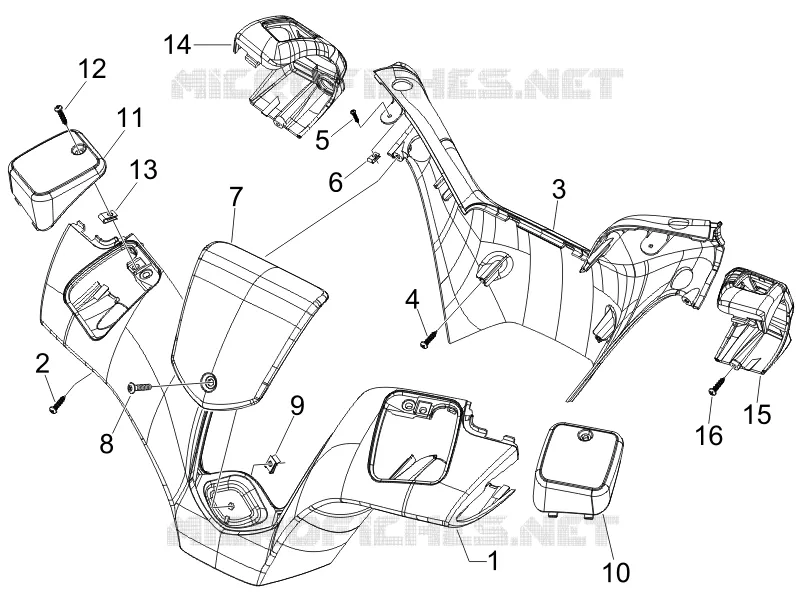 Handlebars coverages PIAGGIO PIAGGIO-SCOOTER 400 MP3 2007  MP3 ie