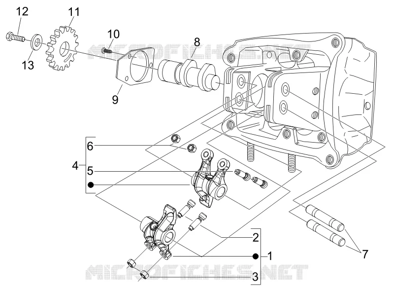 Rocking levers support unit PIAGGIO PIAGGIO-SCOOTER 400 MP3 2008  MP3 ie