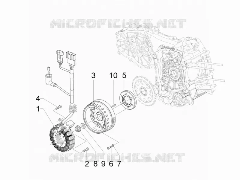 Flywheel magneto PIAGGIO PIAGGIO-SCOOTER 400 MP3 2011  MP3 ie LT Touring