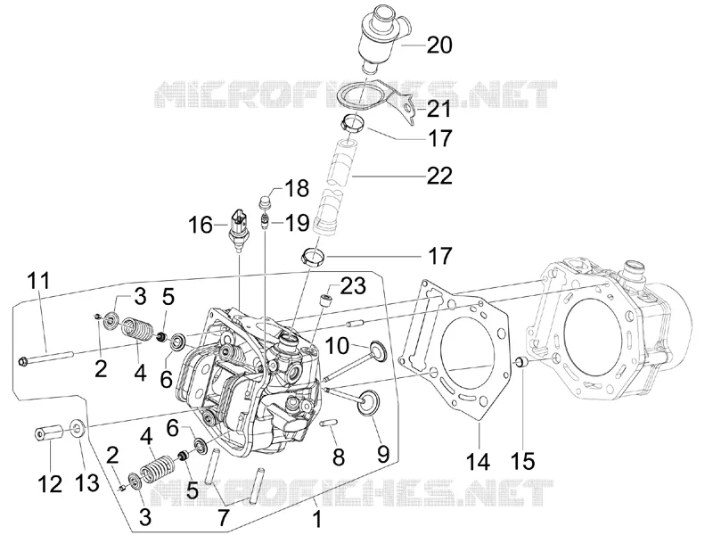 Head unit - Valve PIAGGIO PIAGGIO-SCOOTER 400 MP3 2010  MP3 ie MIC