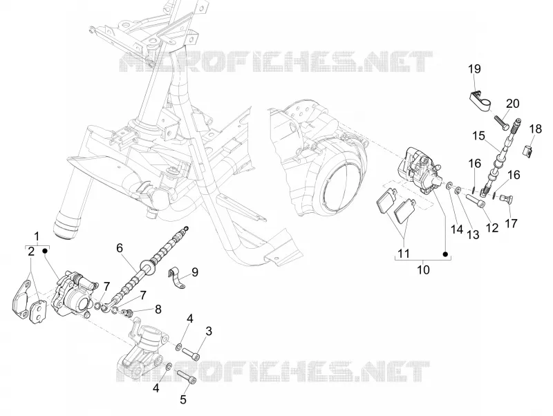 Brakes pipes - Calipers PIAGGIO PIAGGIO-SCOOTER 50 NRG 2008  NRG Power DD