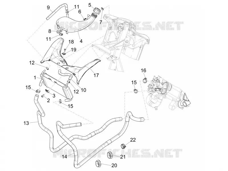 Cooling system PIAGGIO PIAGGIO-SCOOTER 50 NRG 2008  NRG Power DD