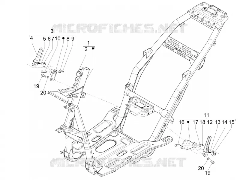 Frame/bodywork PIAGGIO PIAGGIO-SCOOTER 50 NRG 2010  NRG Power DD