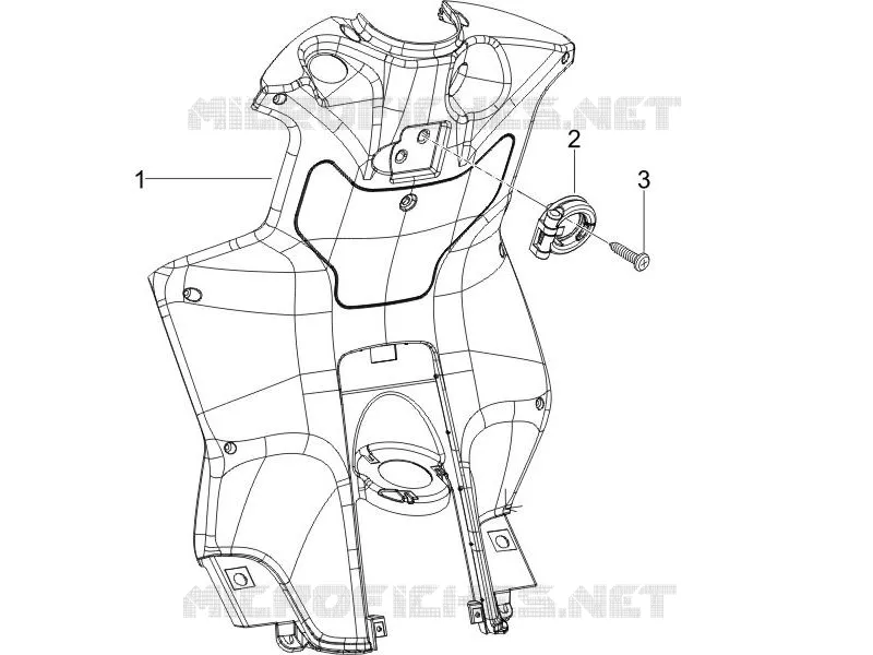 Front glove-box - Knee-guard panel PIAGGIO PIAGGIO-SCOOTER 50 NRG 2017  NRG Power DD