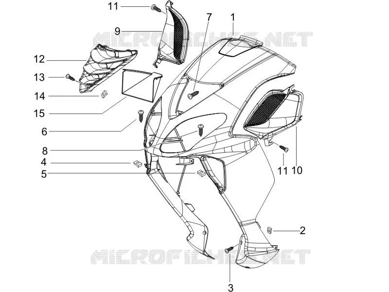 Front shield PIAGGIO PIAGGIO-SCOOTER 50 NRG 2011  NRG Power DD