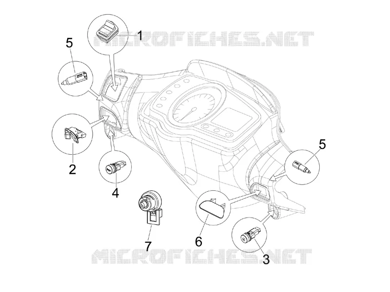 Selectors - Switches - Buttons PIAGGIO PIAGGIO-SCOOTER 50 NRG 2008  NRG Power DD