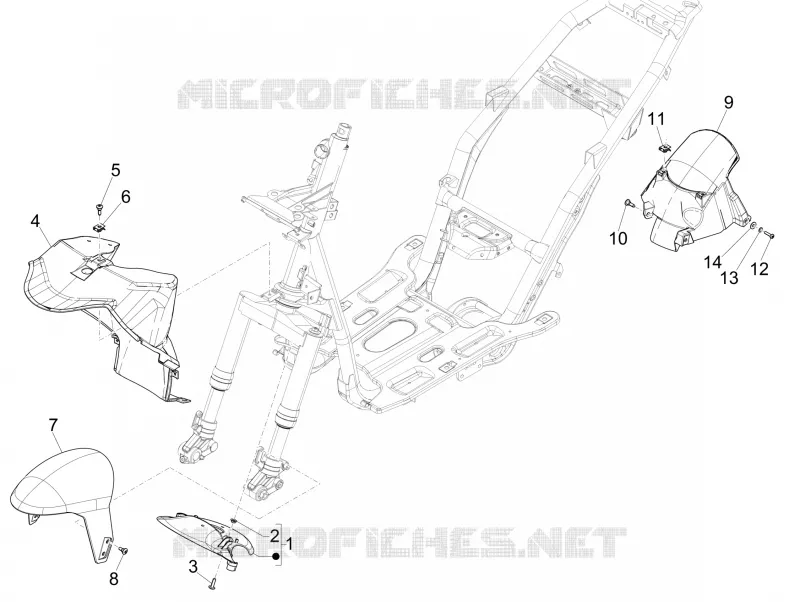 Wheel huosing - Mudguard PIAGGIO PIAGGIO-SCOOTER 50 NRG 2017  NRG Power DD
