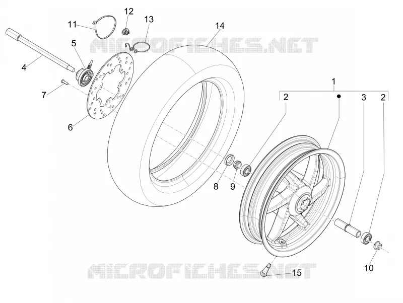 Front wheel PIAGGIO PIAGGIO-SCOOTER 50 NRG 2012  NRG Power DD H2O