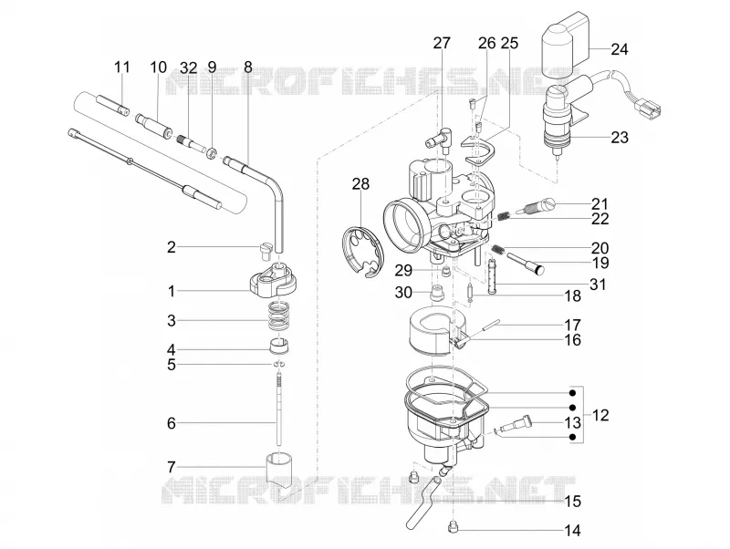 Carburetor's components PIAGGIO PIAGGIO-SCOOTER 50 NRG 2011  NRG Power DD Serie Speciale
