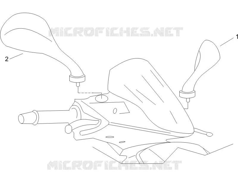 Driving mirror/s PIAGGIO PIAGGIO-SCOOTER 50 NRG 2010  NRG Power DD Serie Speciale