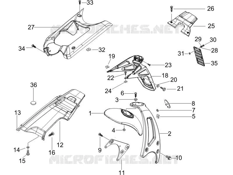 Rear cover - Splash guard PIAGGIO PIAGGIO-SCOOTER 50 NRG 2005  NRG Power DT
