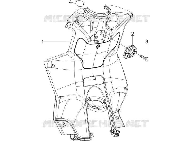 Front glove-box - Knee-guard panel PIAGGIO PIAGGIO-SCOOTER 50 NRG 2013  NRG Power DT