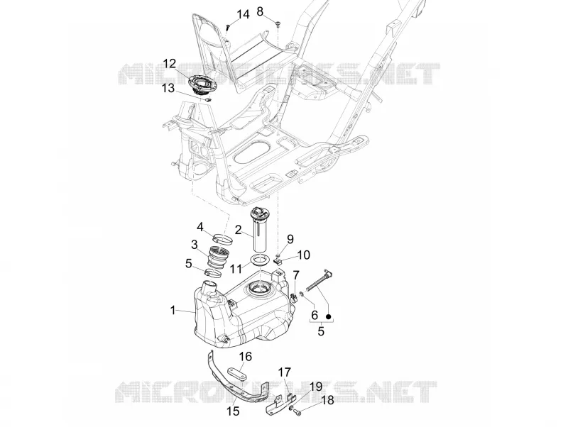 Fuel tank PIAGGIO PIAGGIO-SCOOTER 50 NRG 2009  NRG Power DT
