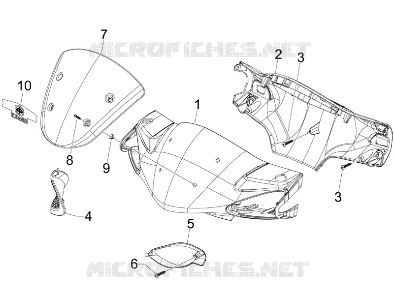 Handlebars coverages PIAGGIO PIAGGIO-SCOOTER 50 NRG 2013  NRG Power DT