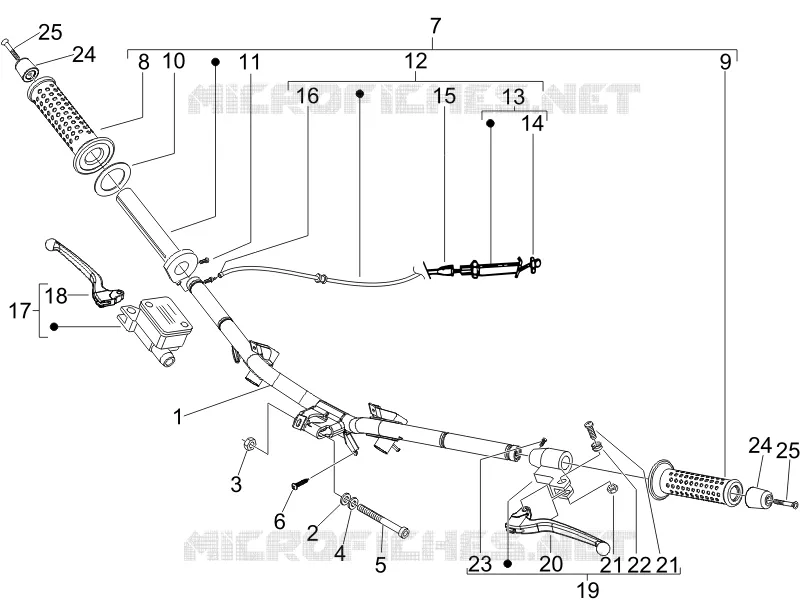 Handlebars - Master cil. PIAGGIO PIAGGIO-SCOOTER 50 NRG 2007  NRG Power DT Serie Speciale (D)