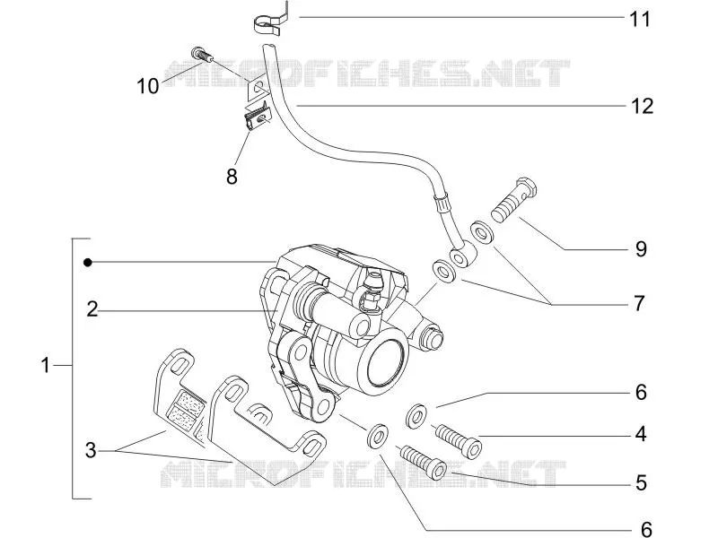 Brakes pipes - Calipers PIAGGIO PIAGGIO-SCOOTER 50 NRG 2012  NRG Power DT Serie Speciale