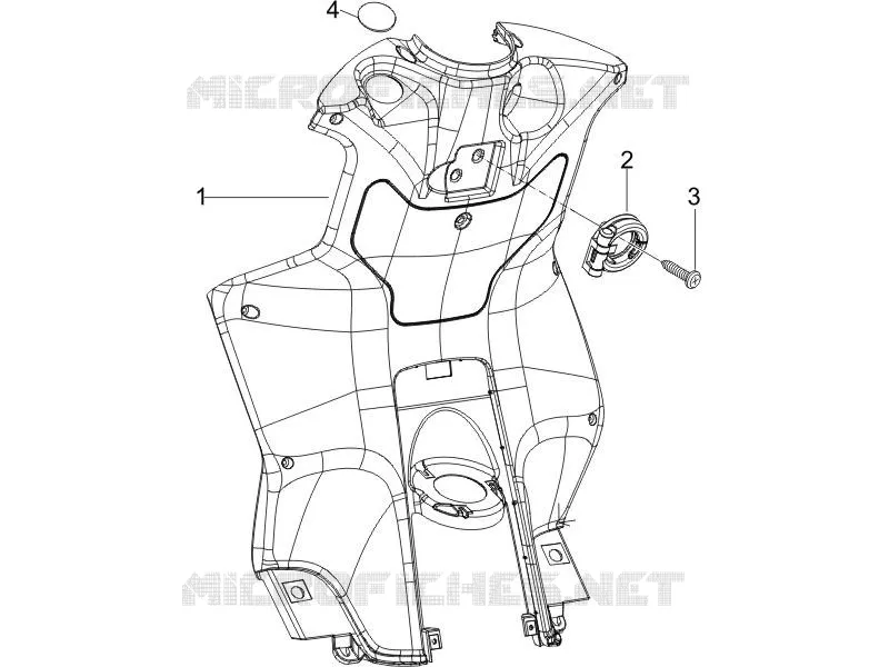 Front glove-box - Knee-guard panel PIAGGIO PIAGGIO-SCOOTER 50 NRG 2011  NRG Power DT Serie Speciale