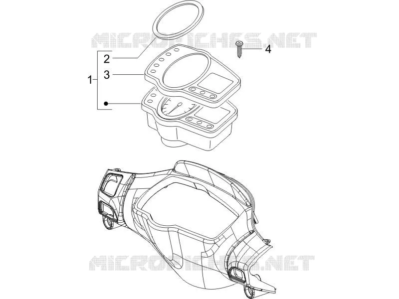 Meter combination - Cruscotto PIAGGIO PIAGGIO-SCOOTER 50 NRG 2011  NRG Power DT Serie Speciale