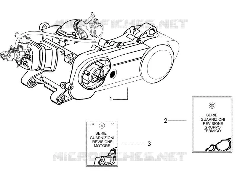 Engine, assembly PIAGGIO PIAGGIO-SCOOTER 50 NRG 2011  NRG Power Pure jet