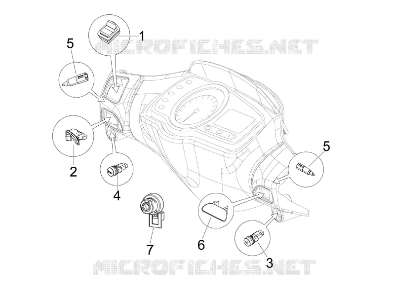 Selectors - Switches - Buttons PIAGGIO PIAGGIO-SCOOTER 50 NRG 2011  NRG Power Pure jet