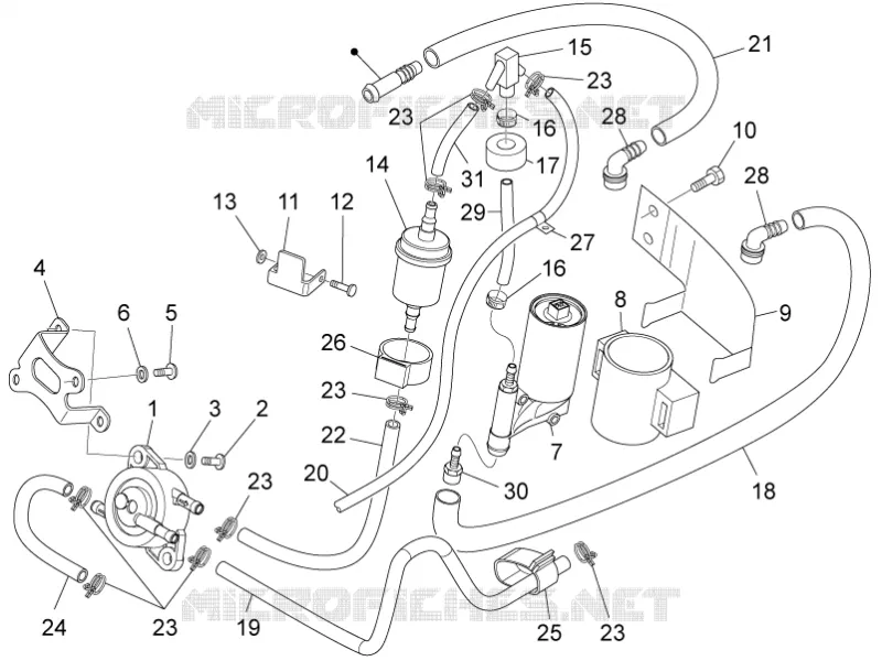 Supply system PIAGGIO PIAGGIO-SCOOTER 50 NRG 2011  NRG Power Pure jet