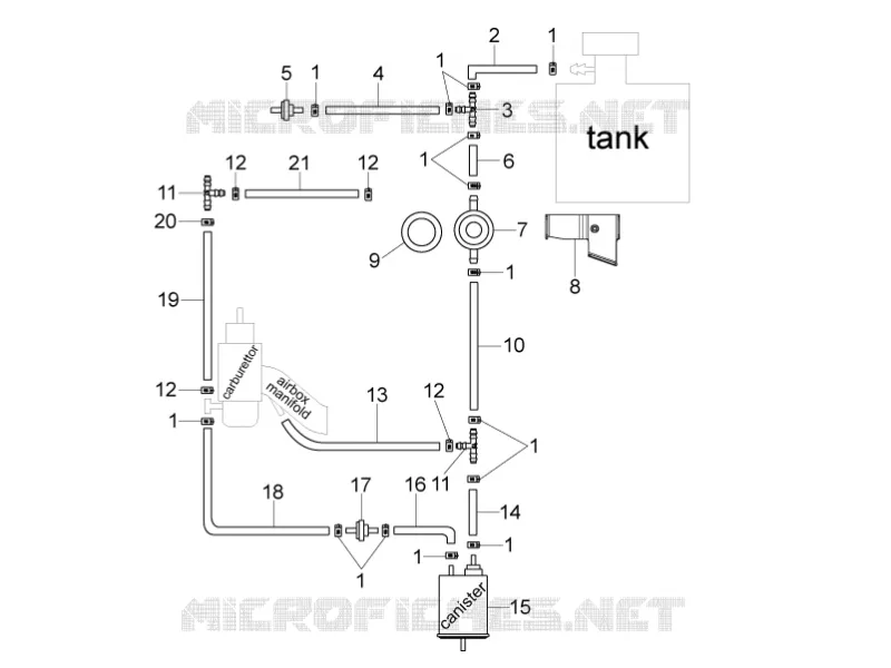 Anti-percolation system PIAGGIO PIAGGIO-SCOOTER 125 TYPHOON 2012  Typhoon 4T 2V E3