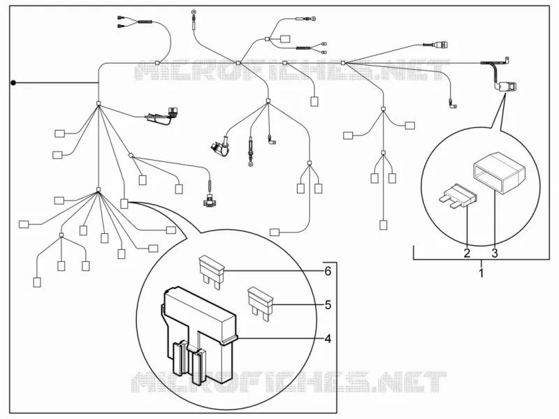Main cable harness PIAGGIO PIAGGIO-SCOOTER 125 TYPHOON 2011  Typhoon 4T 2V Euro 3