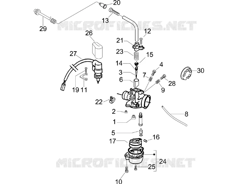 Carburetor's components PIAGGIO PIAGGIO-SCOOTER 50 TYPHOON 2008  Typhoon