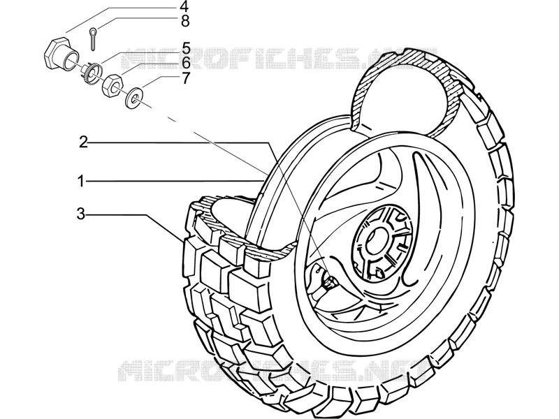 Rear wheel PIAGGIO PIAGGIO-SCOOTER 50 TYPHOON 2009  Typhoon 2T E2